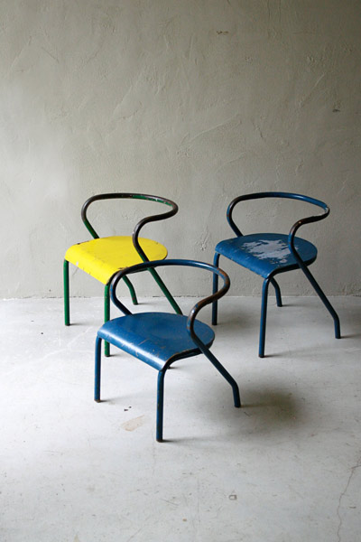 チャイルドチェア　スクールチェア　クラフト　無垢　/ フランスアンティーク / ブロカント / brocante / 店舗什器