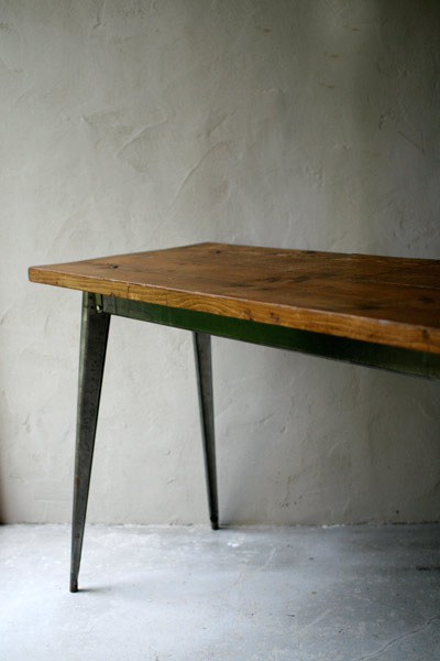 ロングテーブル　カフェテーブル　TOLIX/ フランスアンティーク / ブロカント / brocante / 店舗什器