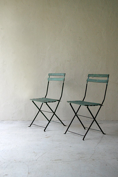 ガーデンチェア　折りたたみ/ フランスアンティーク / ブロカント / brocante / 店舗什器