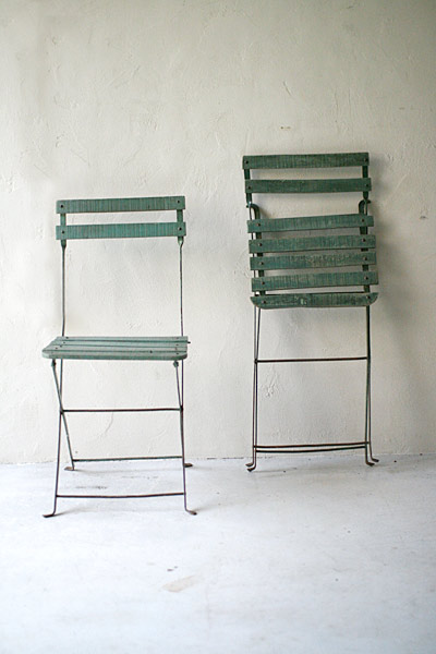 ガーデンチェア　折りたたみ/ フランスアンティーク / ブロカント / brocante / 店舗什器