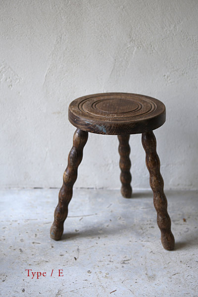 クラフトスツール　Stool 　無垢　/ フランスアンティーク / ブロカント / brocante / 店舗什器