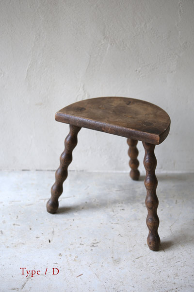 クラフトスツール　Stool 　無垢　/ フランスアンティーク / ブロカント / brocante / 店舗什器