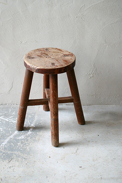 スツール　ウッド　 フランスアンティーク / ブロカント / brocante / 店舗什器