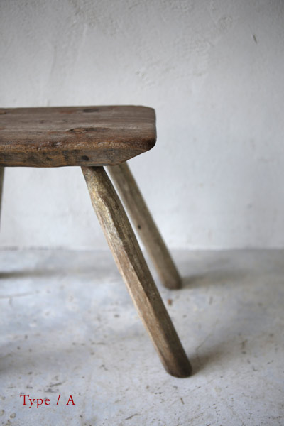 クラフトスツール　Stool 　無垢　/ フランスアンティーク / ブロカント / brocante / 店舗什器