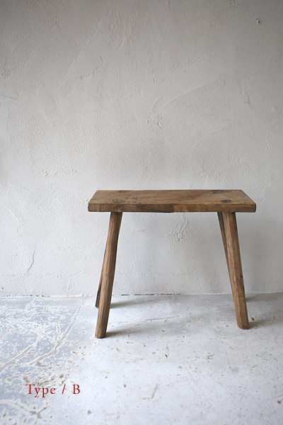 クラフトスツール　Stool 　無垢　/ フランスアンティーク / ブロカント / brocante / 店舗什器