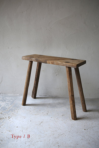 クラフトスツール　Stool 　無垢　/ フランスアンティーク / ブロカント / brocante / 店舗什器