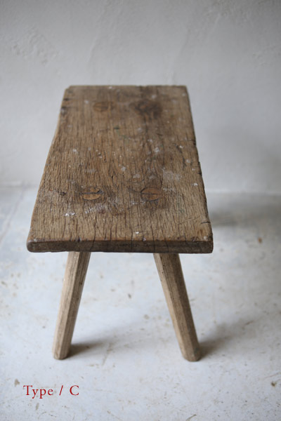 クラフトスツール　Stool 　無垢　/ フランスアンティーク / ブロカント / brocante / 店舗什器