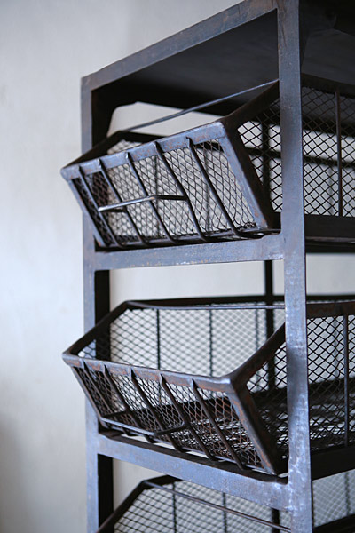 バスケットワゴン　 フランスアンティーク / ブロカント / brocante / 店舗什器