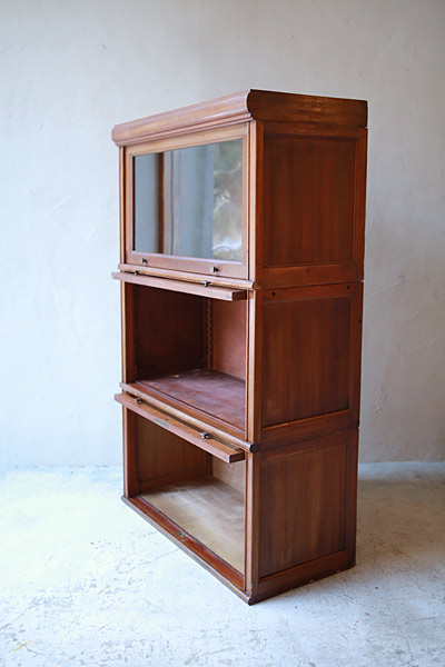 ガラスキャビネット　ブックシェルフ　棚　 フランスアンティーク / ブロカント / brocante / 店舗什器