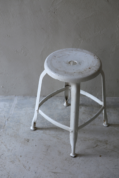 フランス　アンティーク / ブロカント / brocante / 店舗什器　スツール　スチール