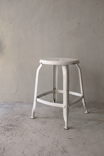 フランス　アンティーク / ブロカント / brocante / 店舗什器　スツール　スチール