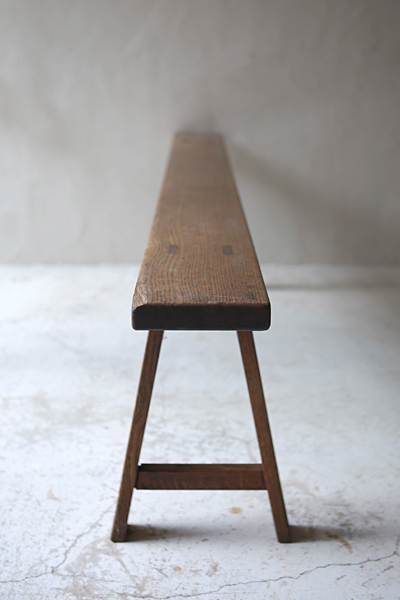 フランス　アンティーク / ブロカント / brocante / 店舗什器　ベンチ　テーブル　ロングベンチ